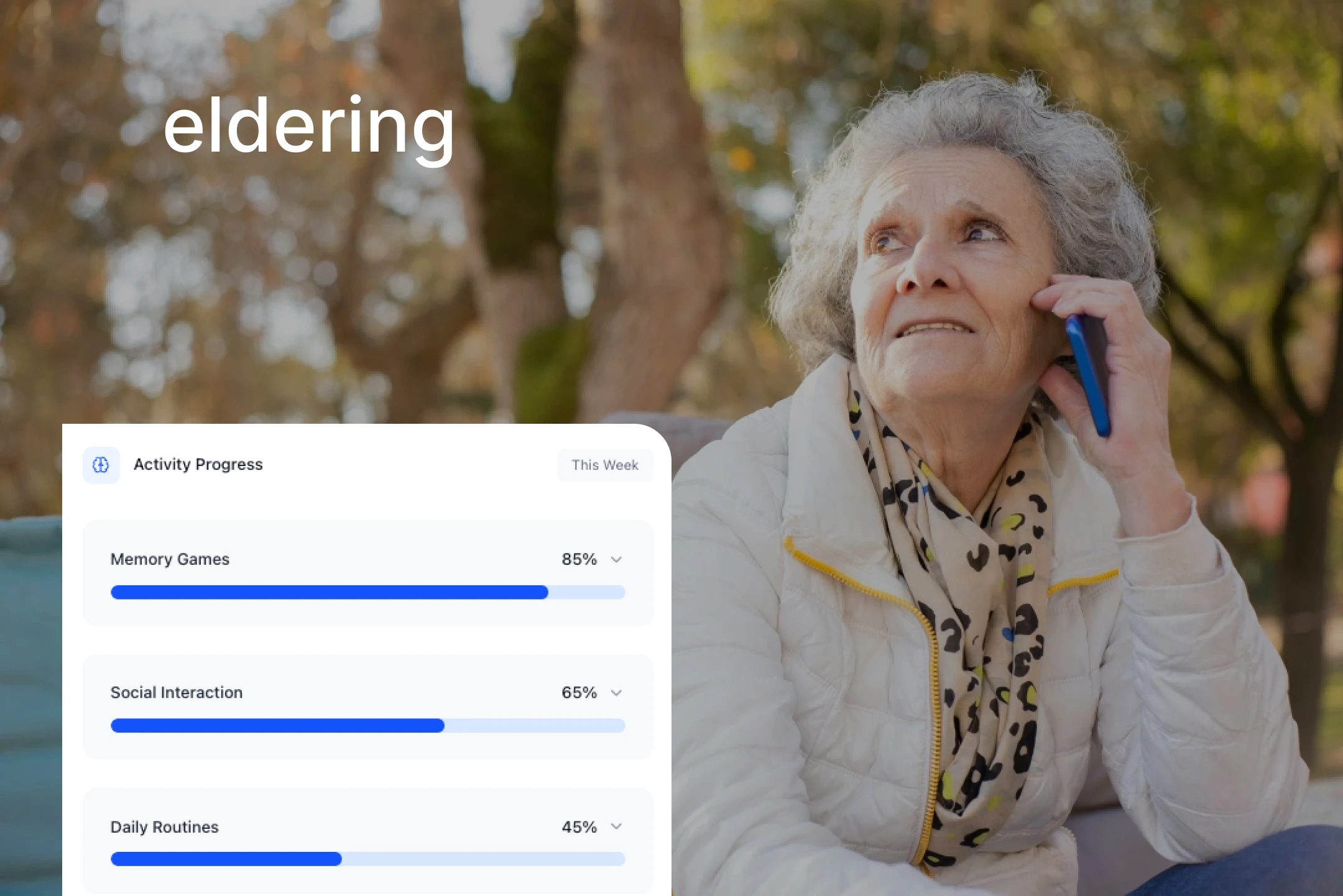 senior woman receiving a call